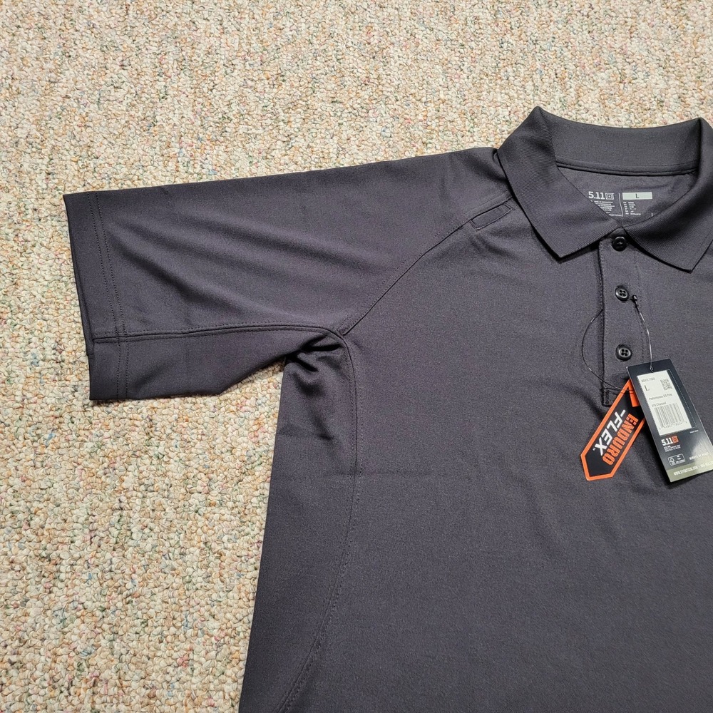 5.11 Tactical Performance Polo Mens Large Charcoal Grey Enduro-Flex 71049 - Picture 5 of 15